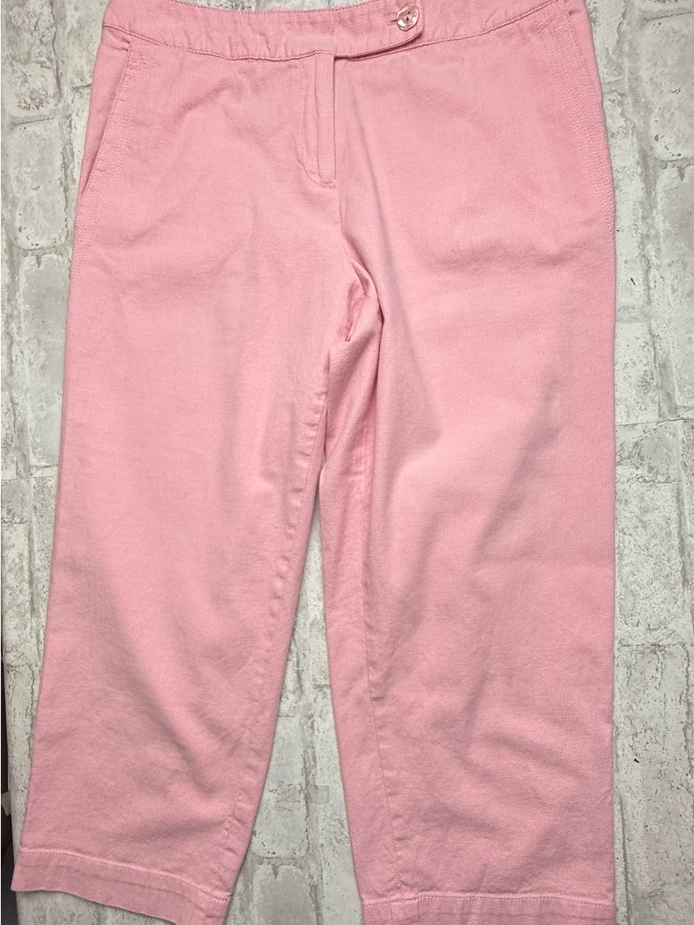 Tommy Bahama Capri Pants Women 8 Cotton Stretch Pink Crop Relax Travel Casual😍